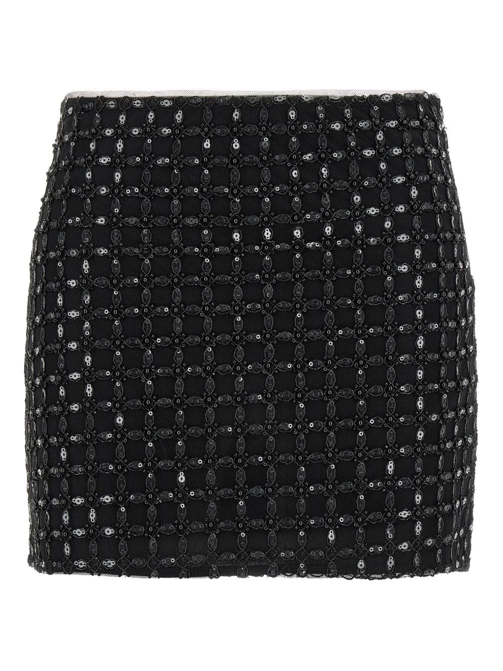sequin-embroidered mini skirt - 1