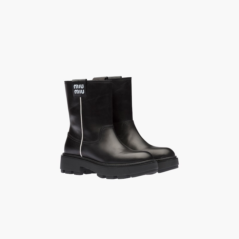 Miu Miu Leather booties outlook