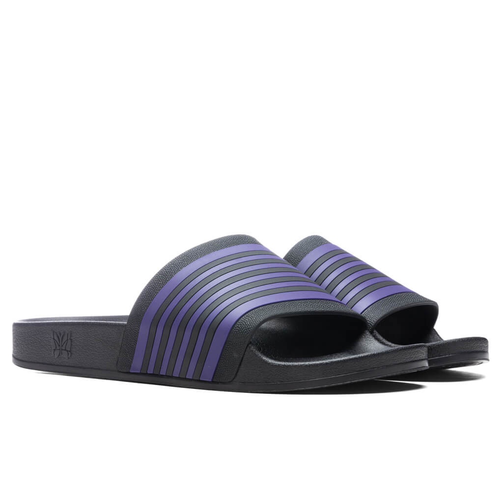 NEEDLES TRACK LINE SHOWER SANDALS - BLACK/PURPLE - 2