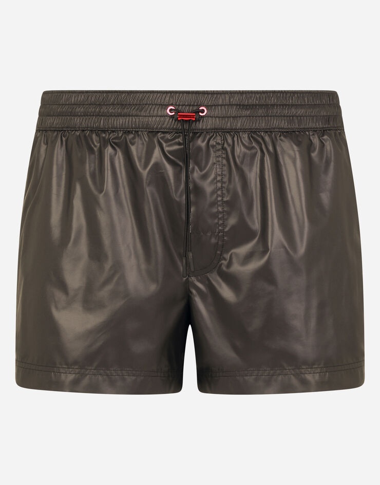 Short swim trunks with side bands - 1