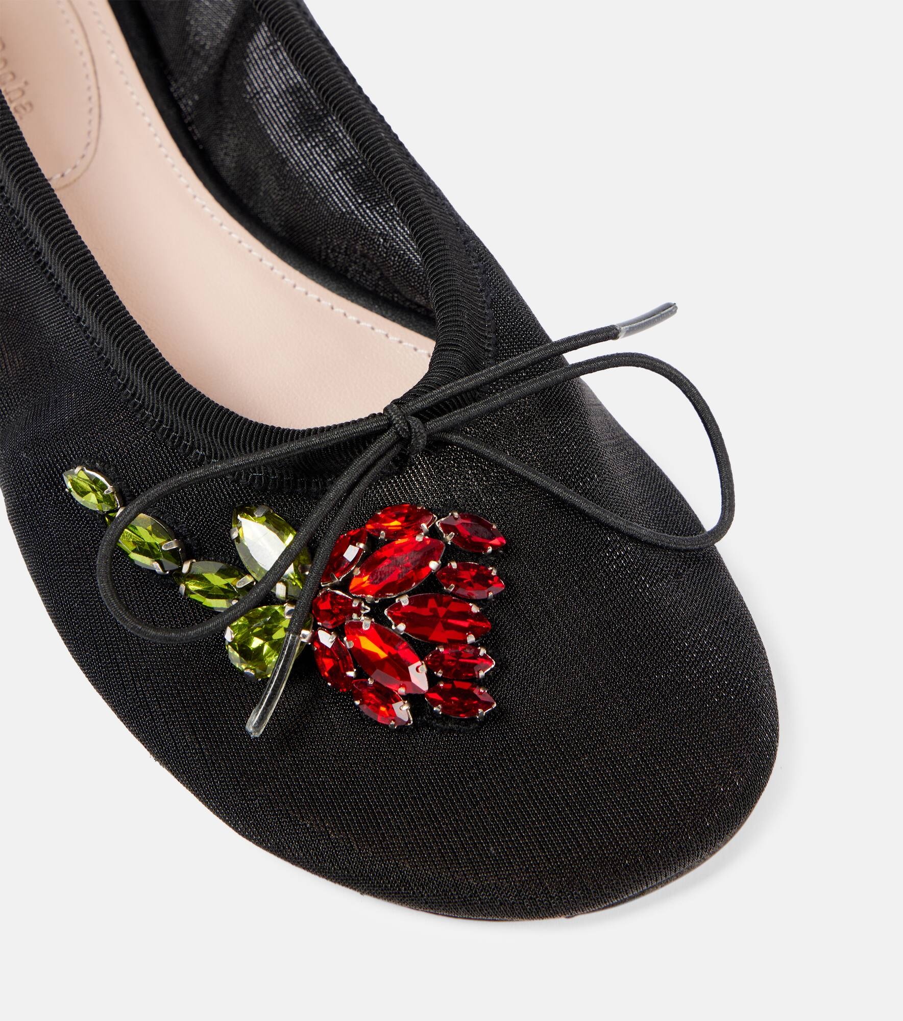 Bow-detail embellished ballet flats - 5