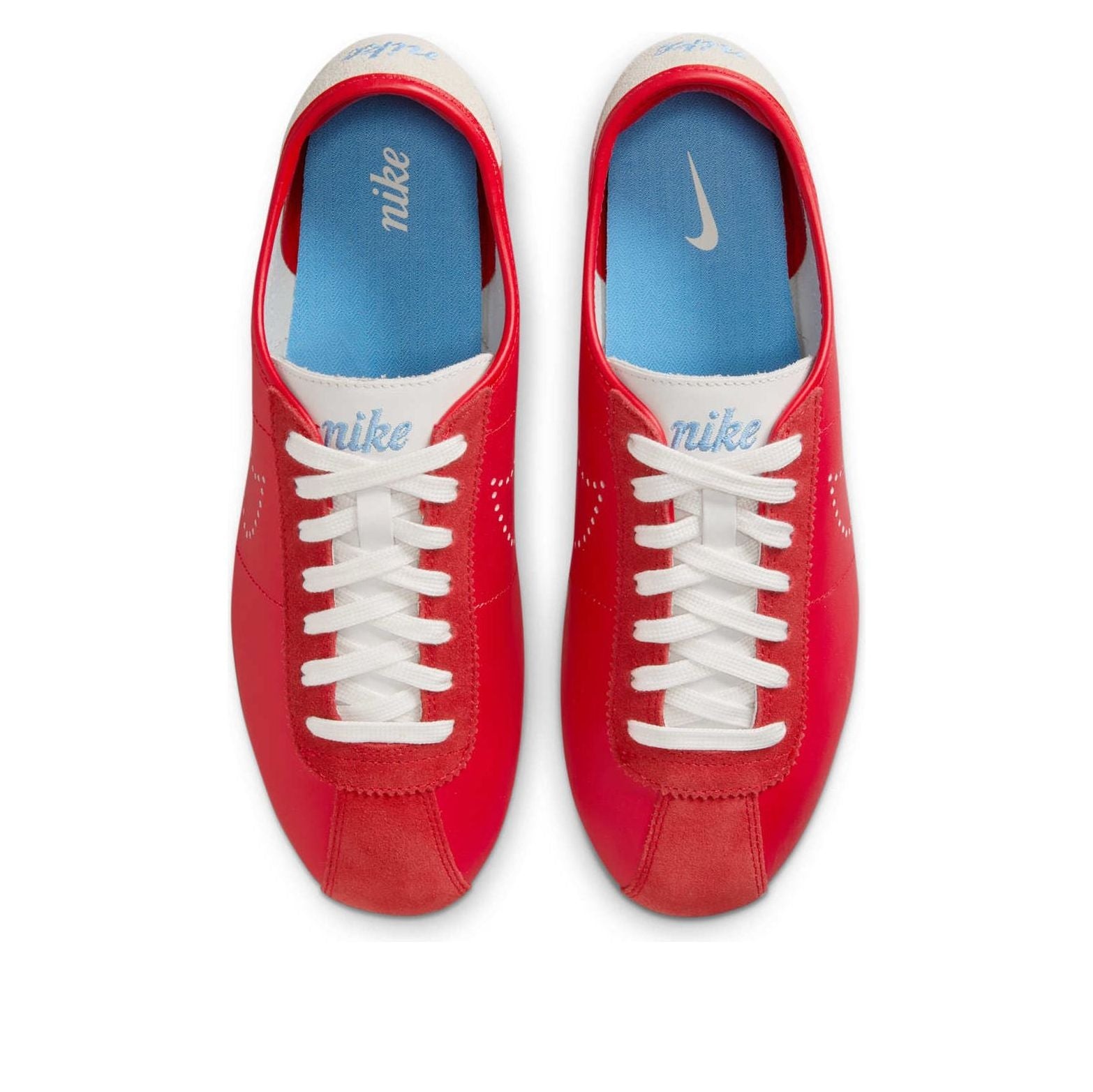 (WMNS) Nike Cortez Leather 'University Red Blue Perforated Swoosh' HQ1841-600 - 4