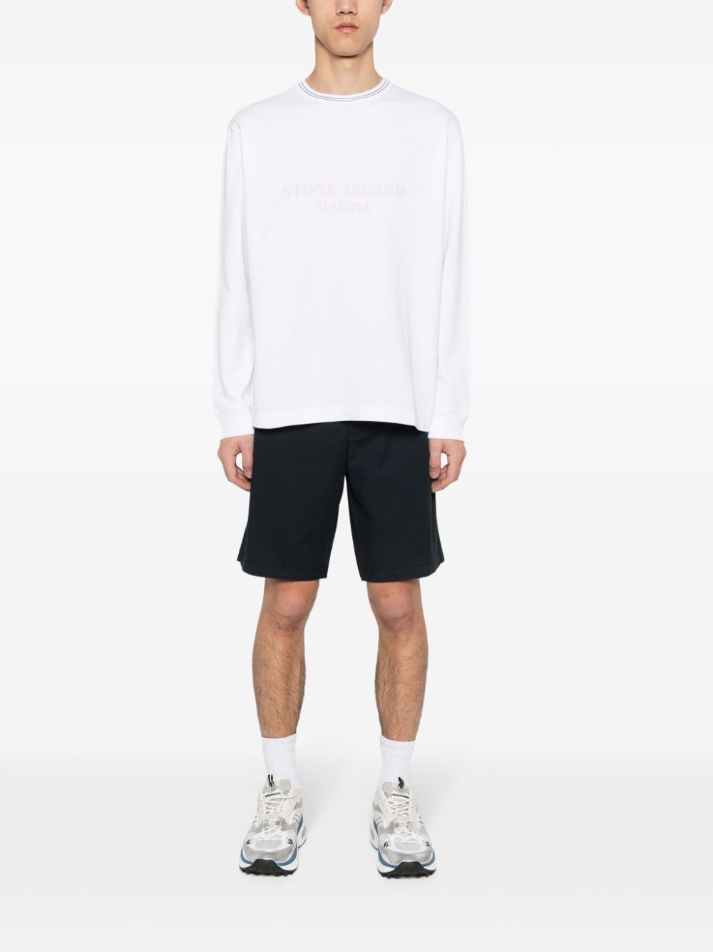 logo-print cotton sweatshirt - 2