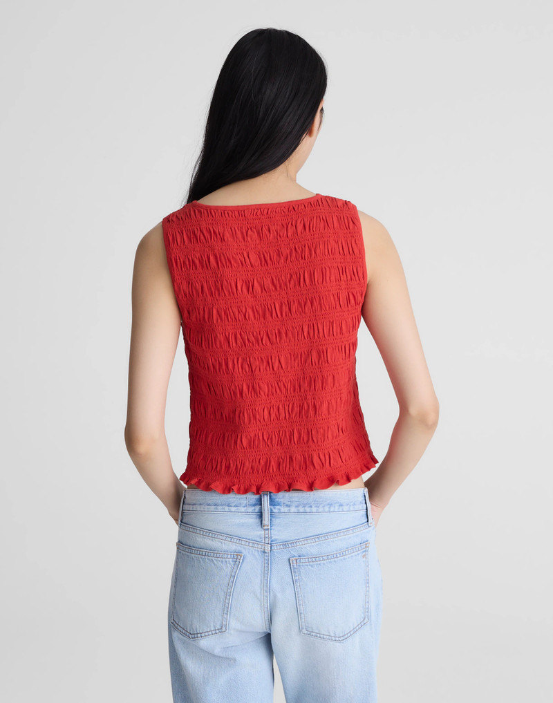 Madewell Smocked Boatneck Tank outlook