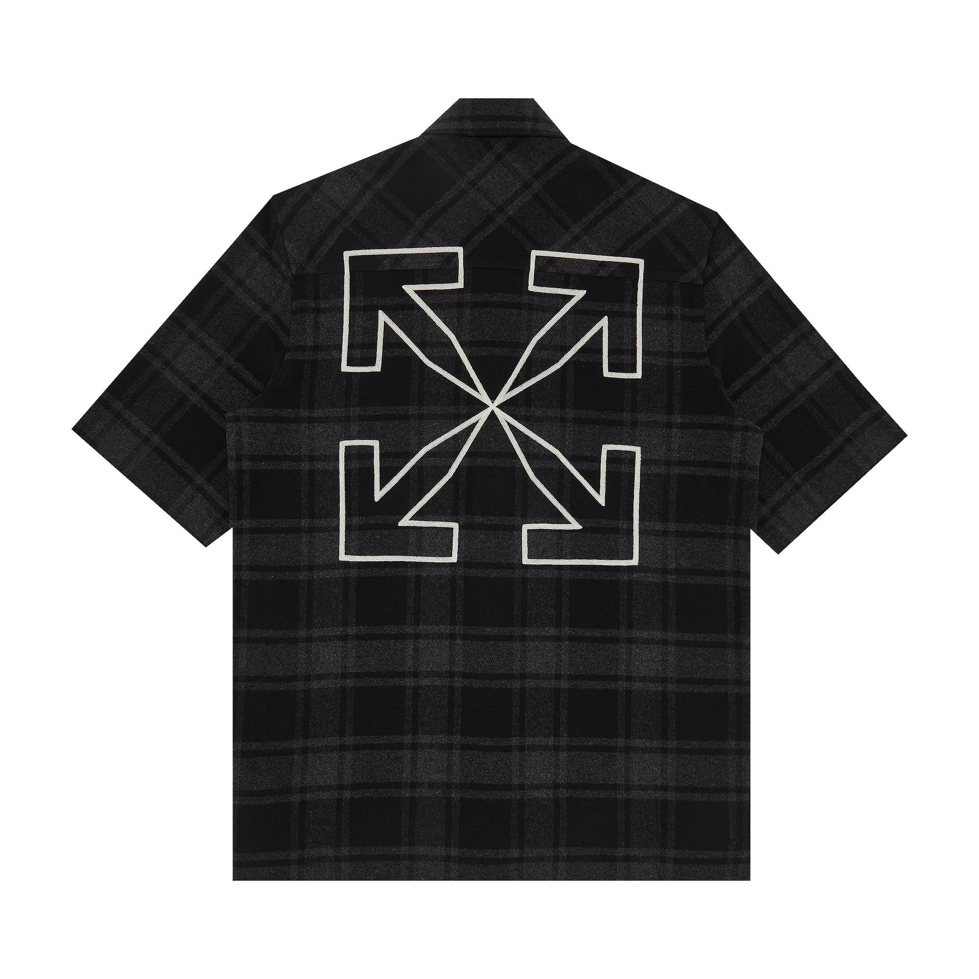 Off-White Outline Arr Flan Over Short-Sleeve Shirt 'Grey Black' - 2