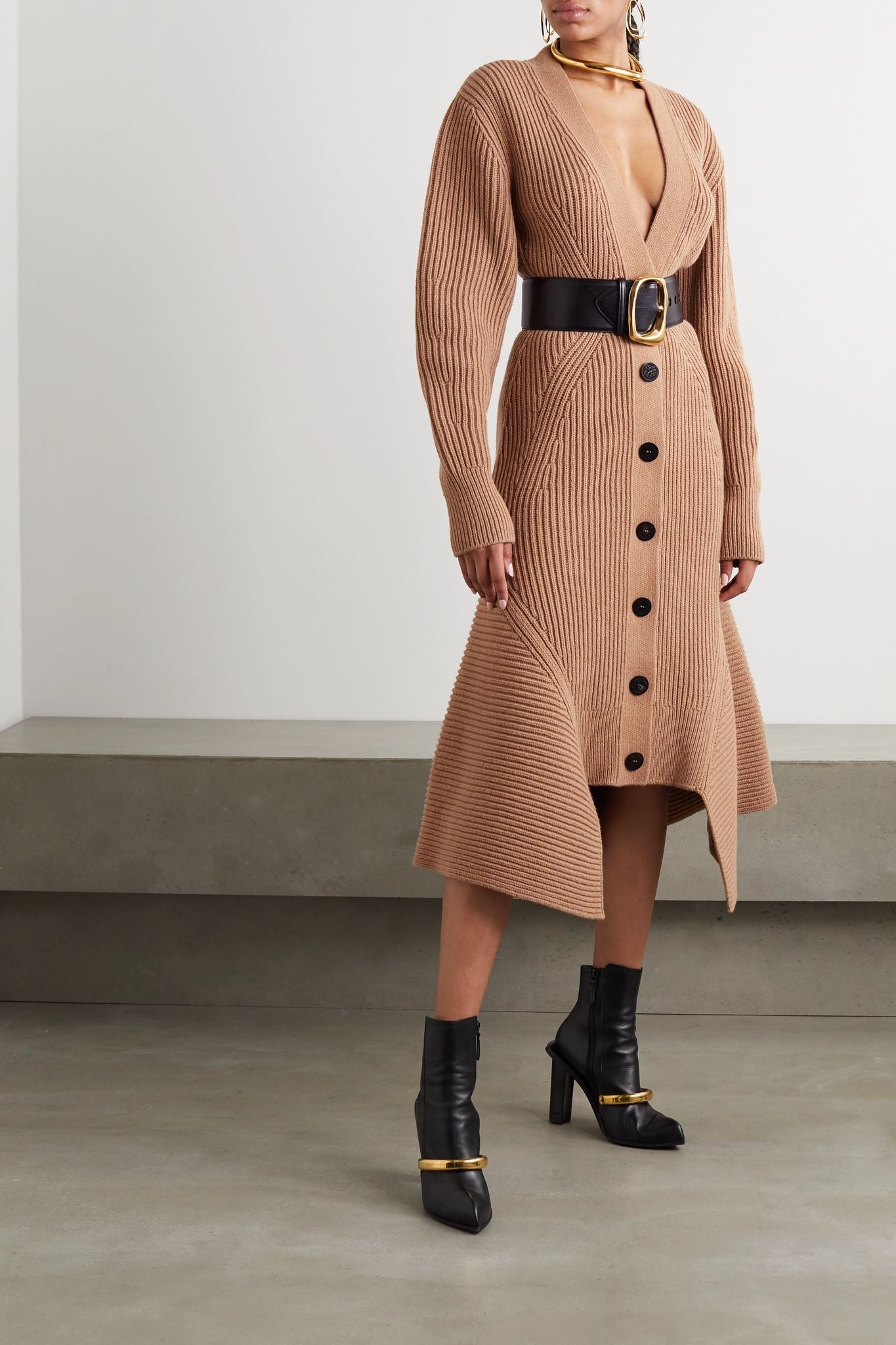 Ribbed wool and cashmere-blend coat - 2