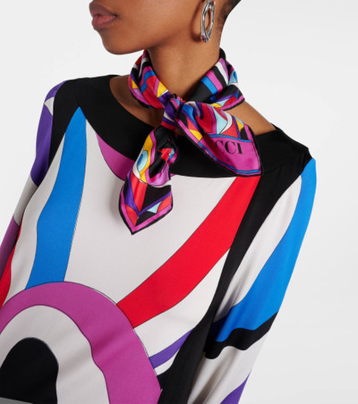 PUCCI Cigni-printed Small silk twill scarf outlook