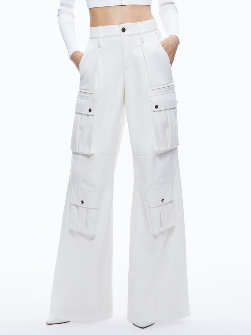 Alice + Olivia JOETTE VEGAN LEATHER CARGO PANT outlook