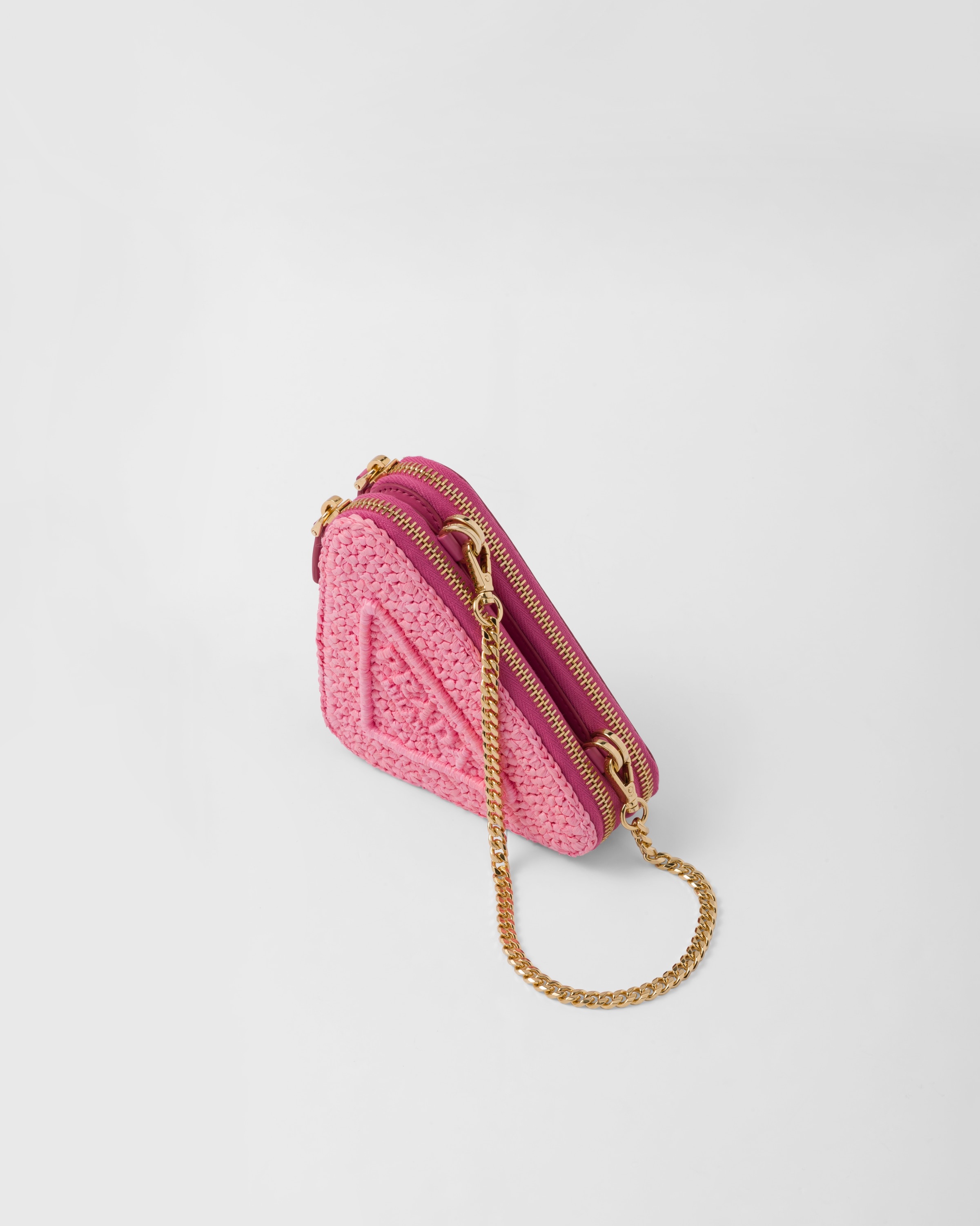 Prada Crochet and leather mini-pouch | REVERSIBLE