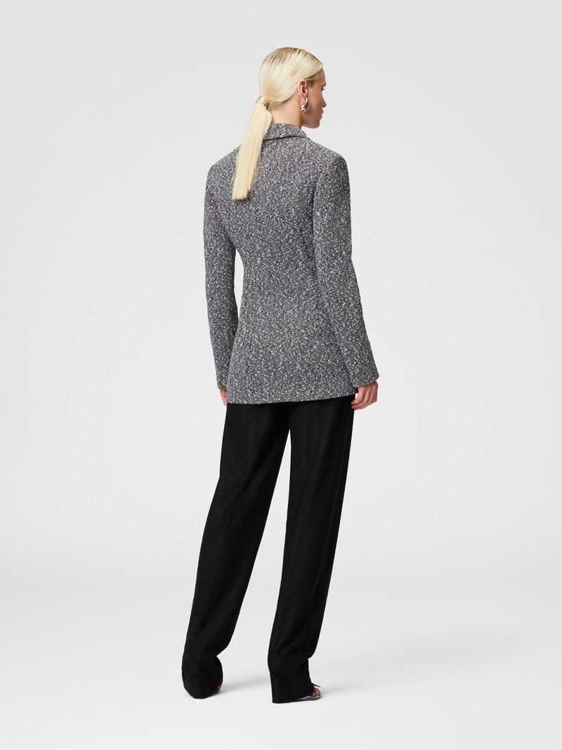 Long blazer in a mélange cotton blend 3