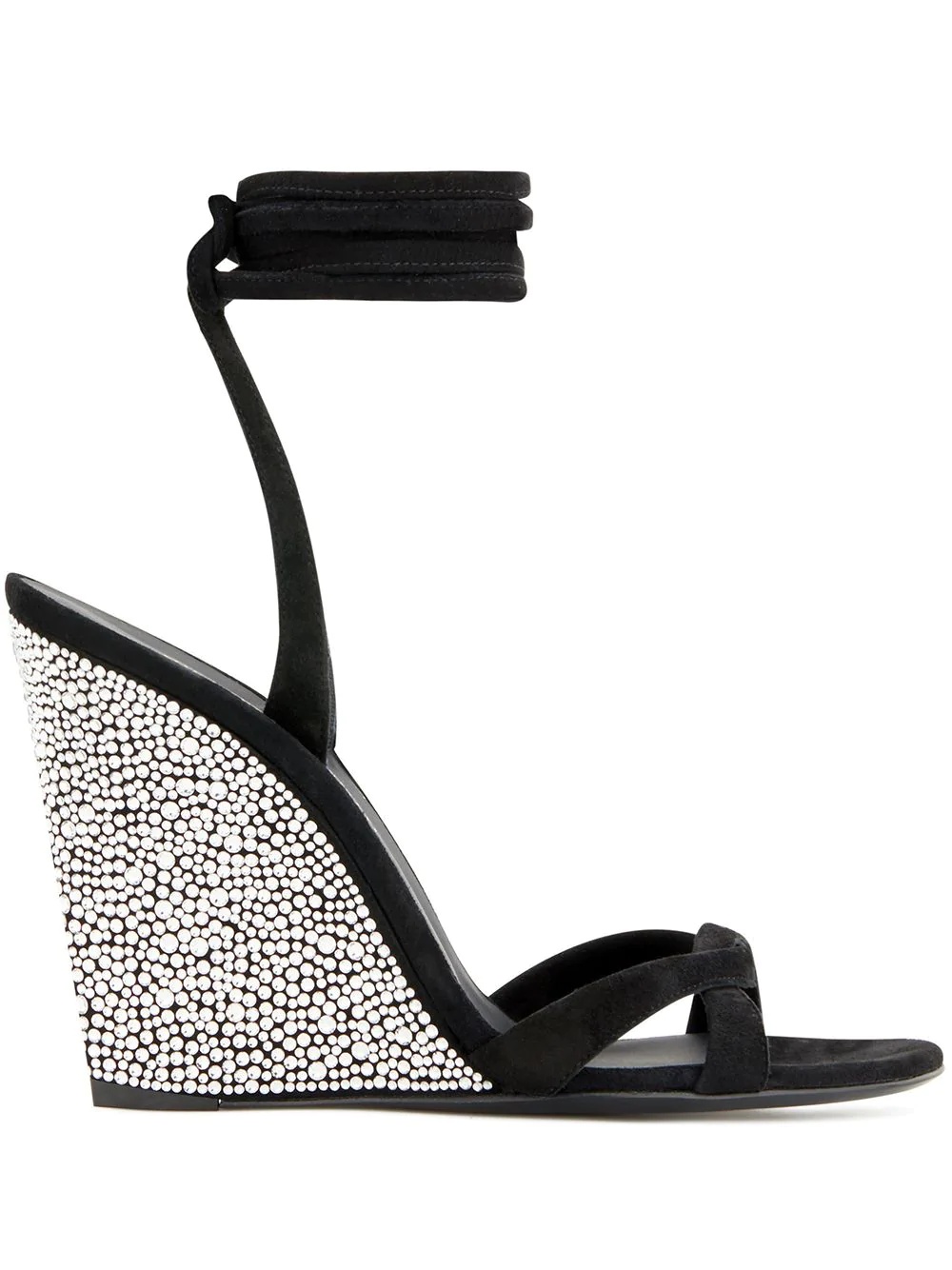 crystal embellished wedge sandals - 1