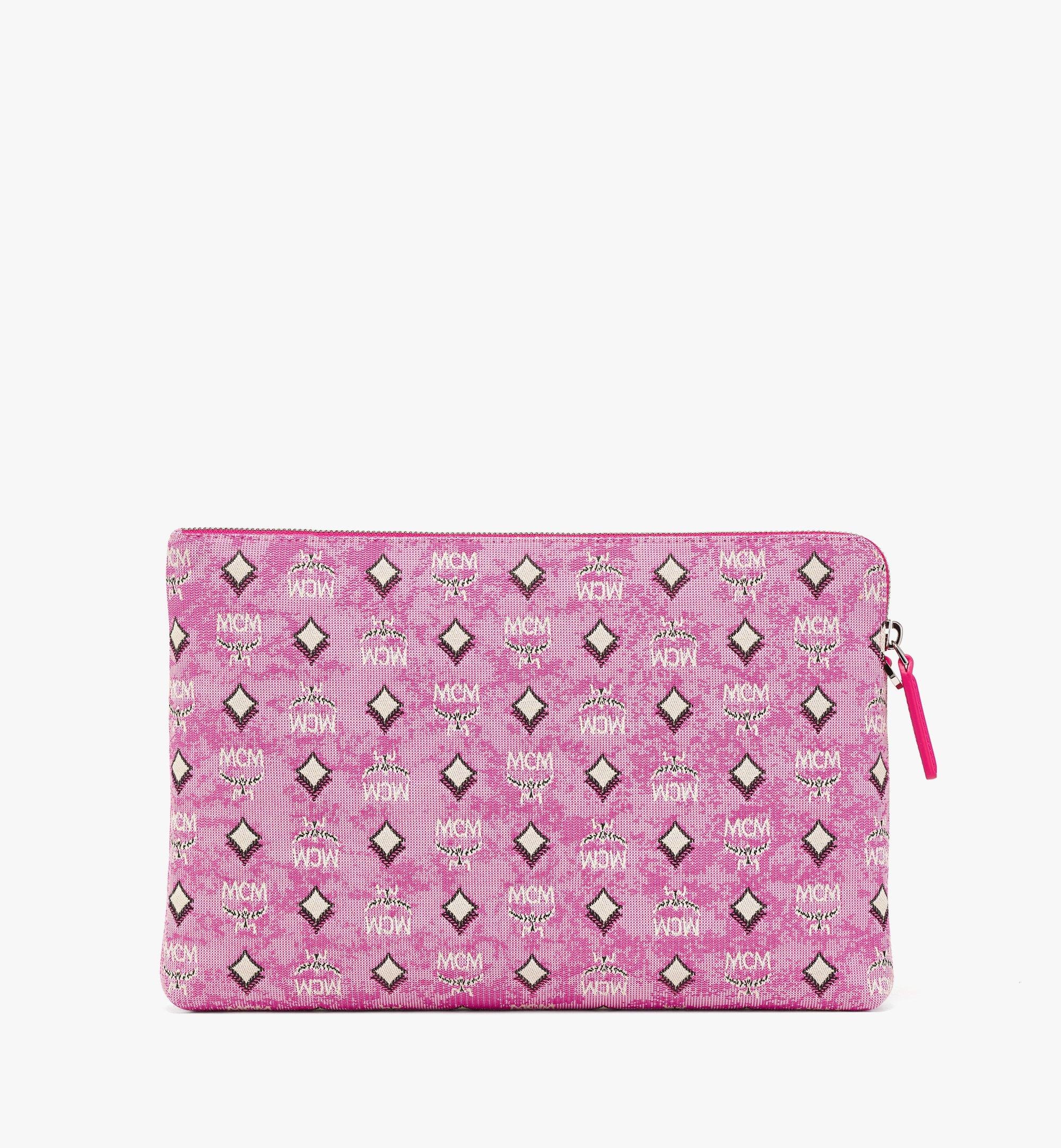 Aren Wristlet Zip Pouch in Vintage Monogram Jacquard - 4