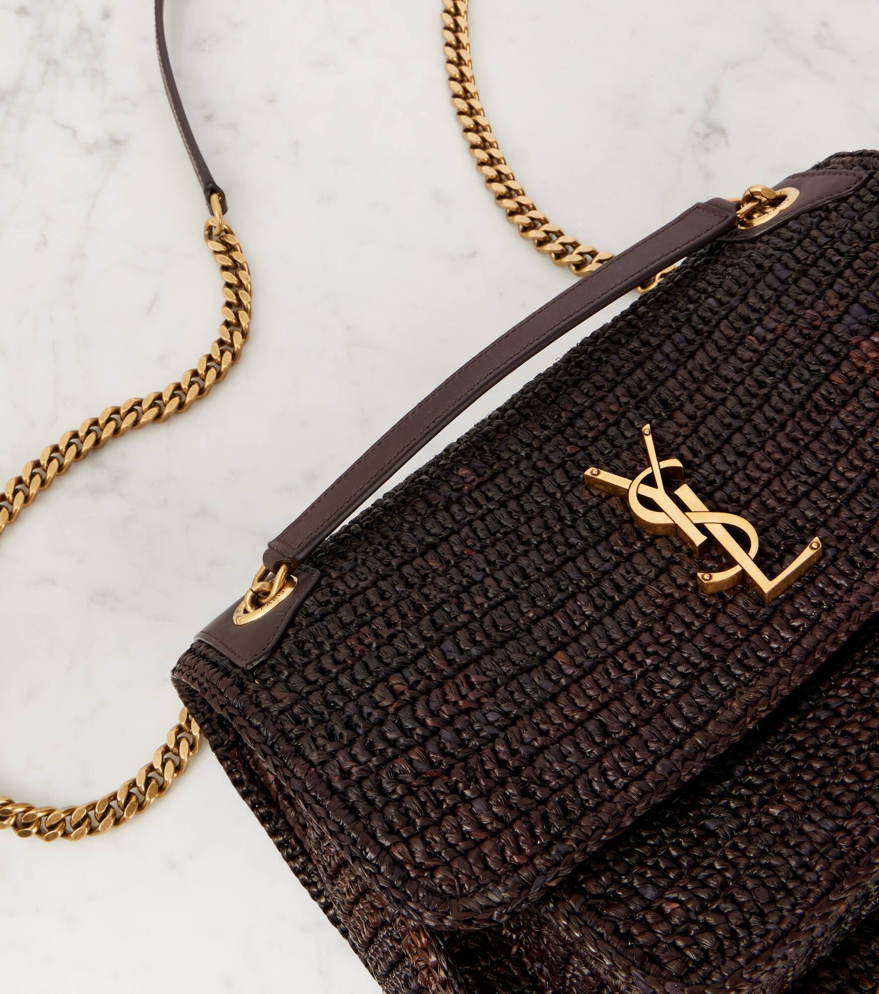 Niki Medium raffia shoulder bag - 6