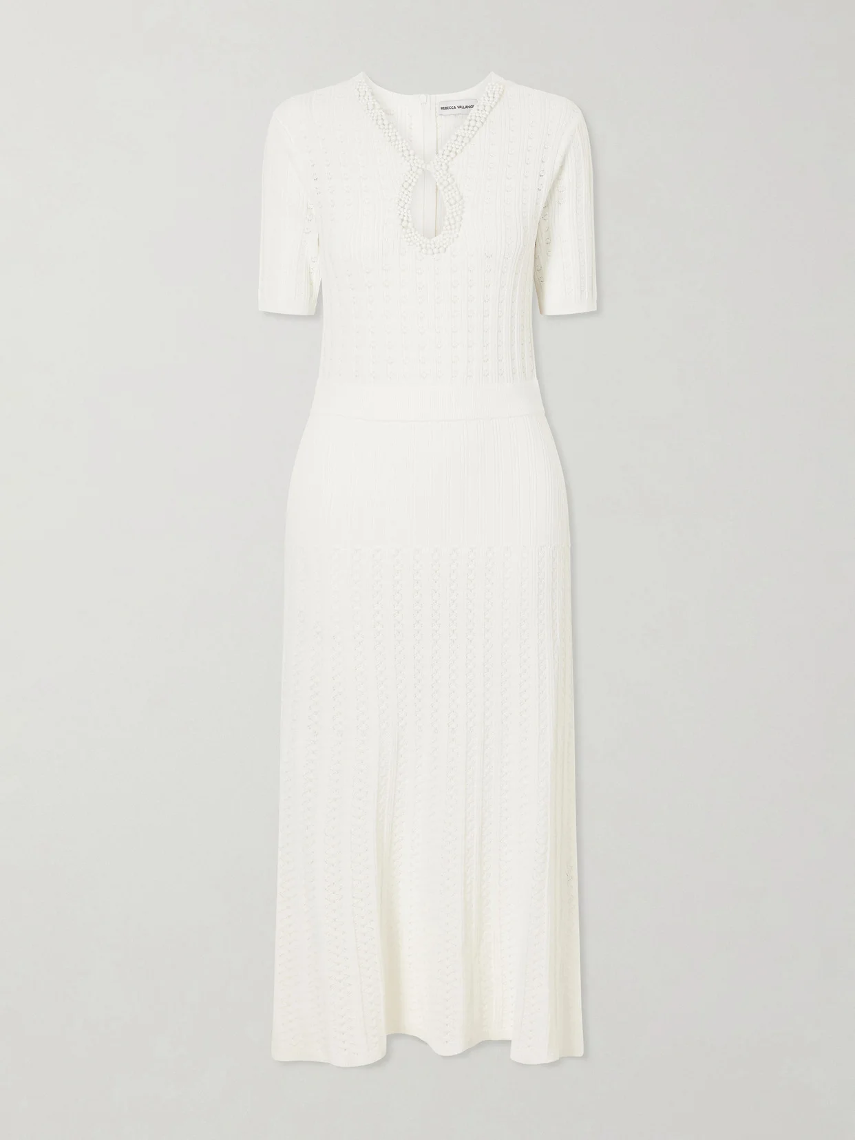 Embellished Crochet-knit Midi Dress - 1