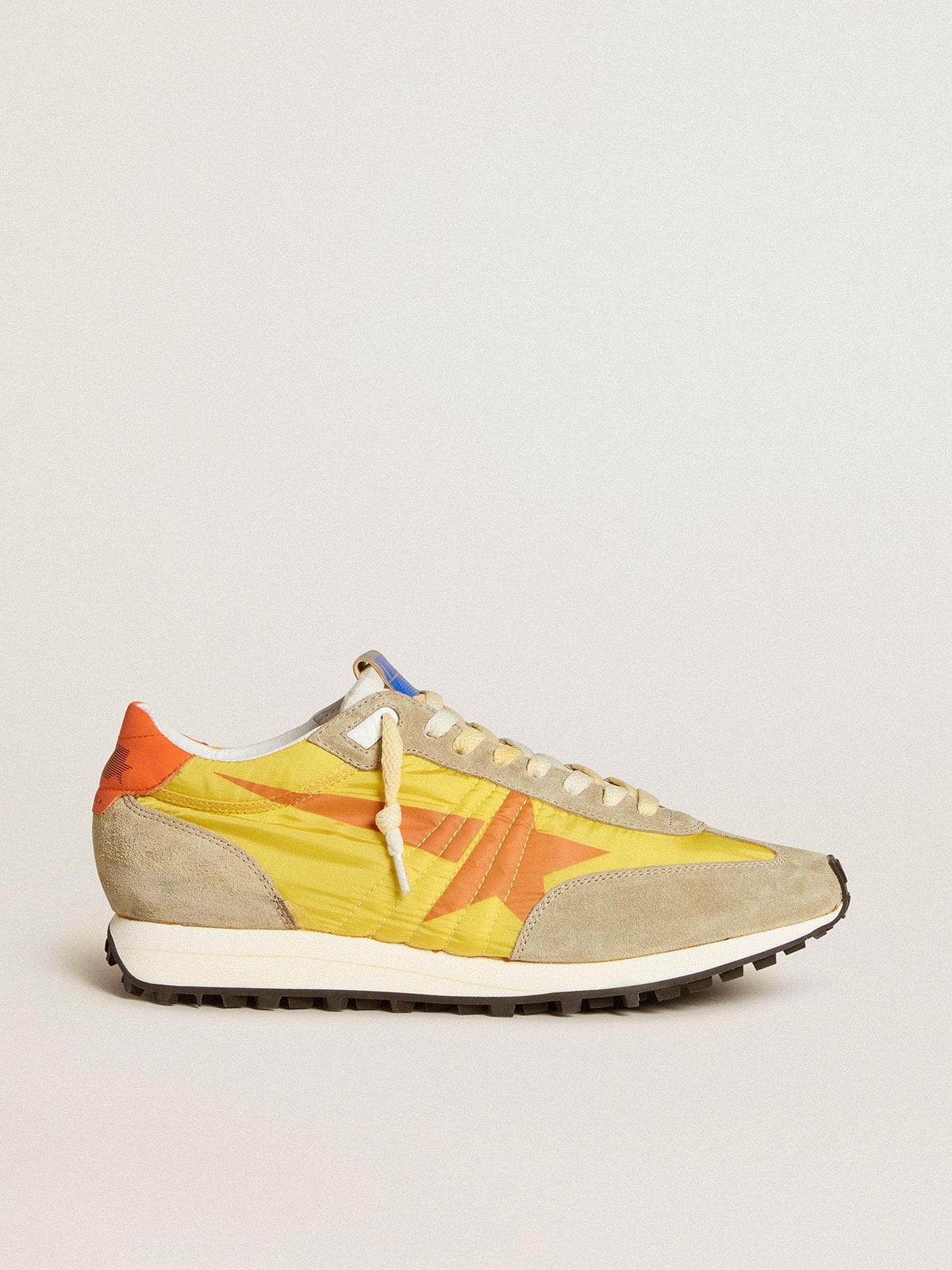 Golden Goose Men's Marathon with yellow nylon upper and