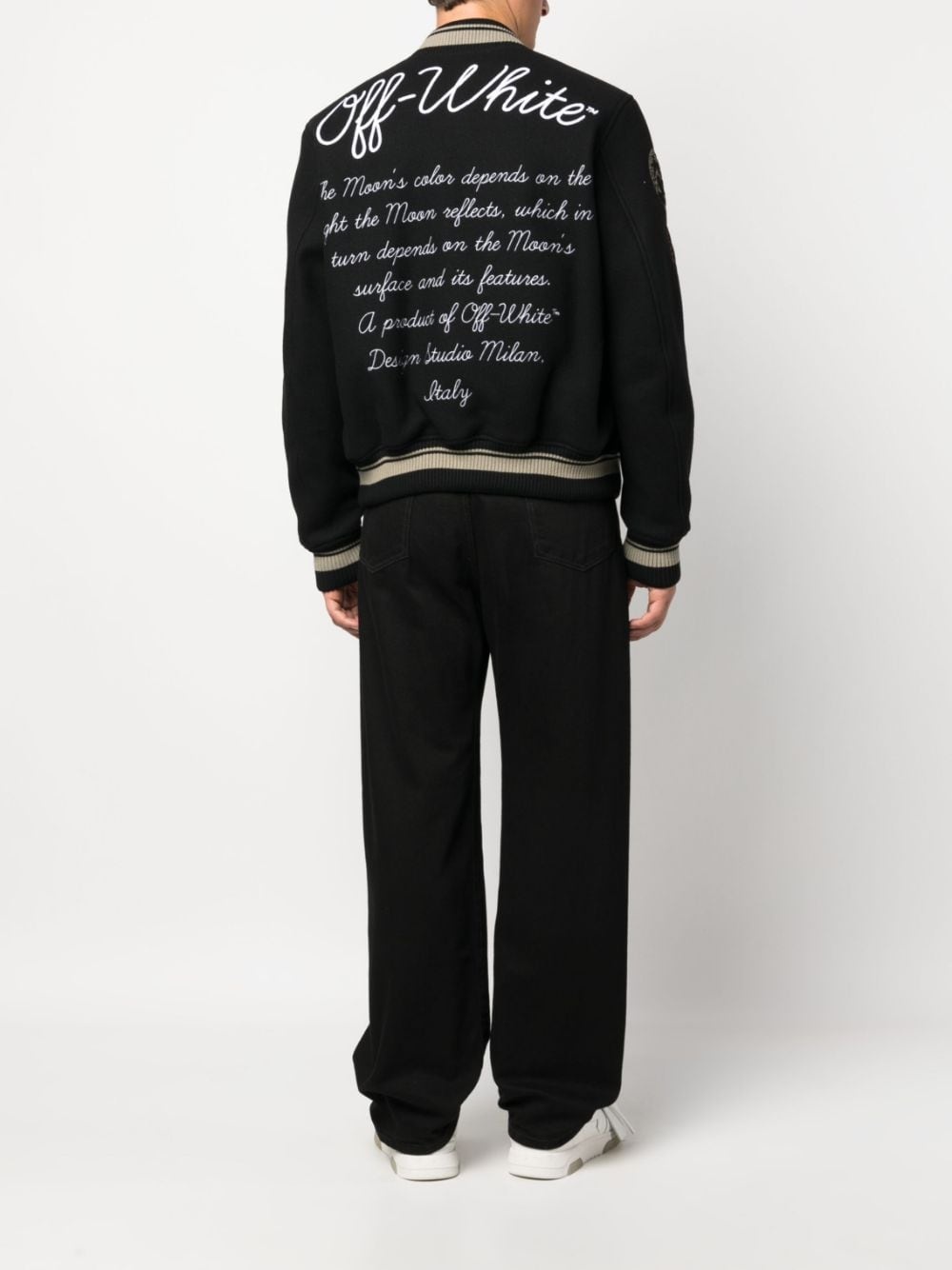 logo-appliqué bomber jacket - 2