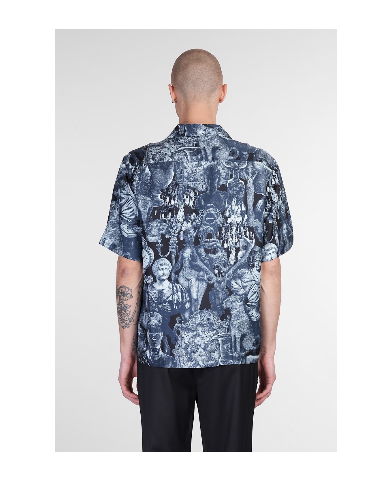 Shirt In Blue Silk - 3