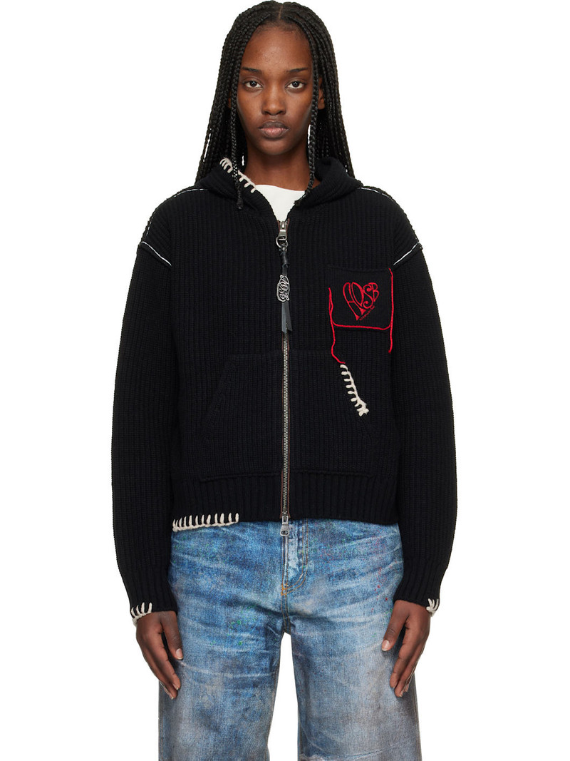Black Heart Logo Zip-Up Hoodie 1