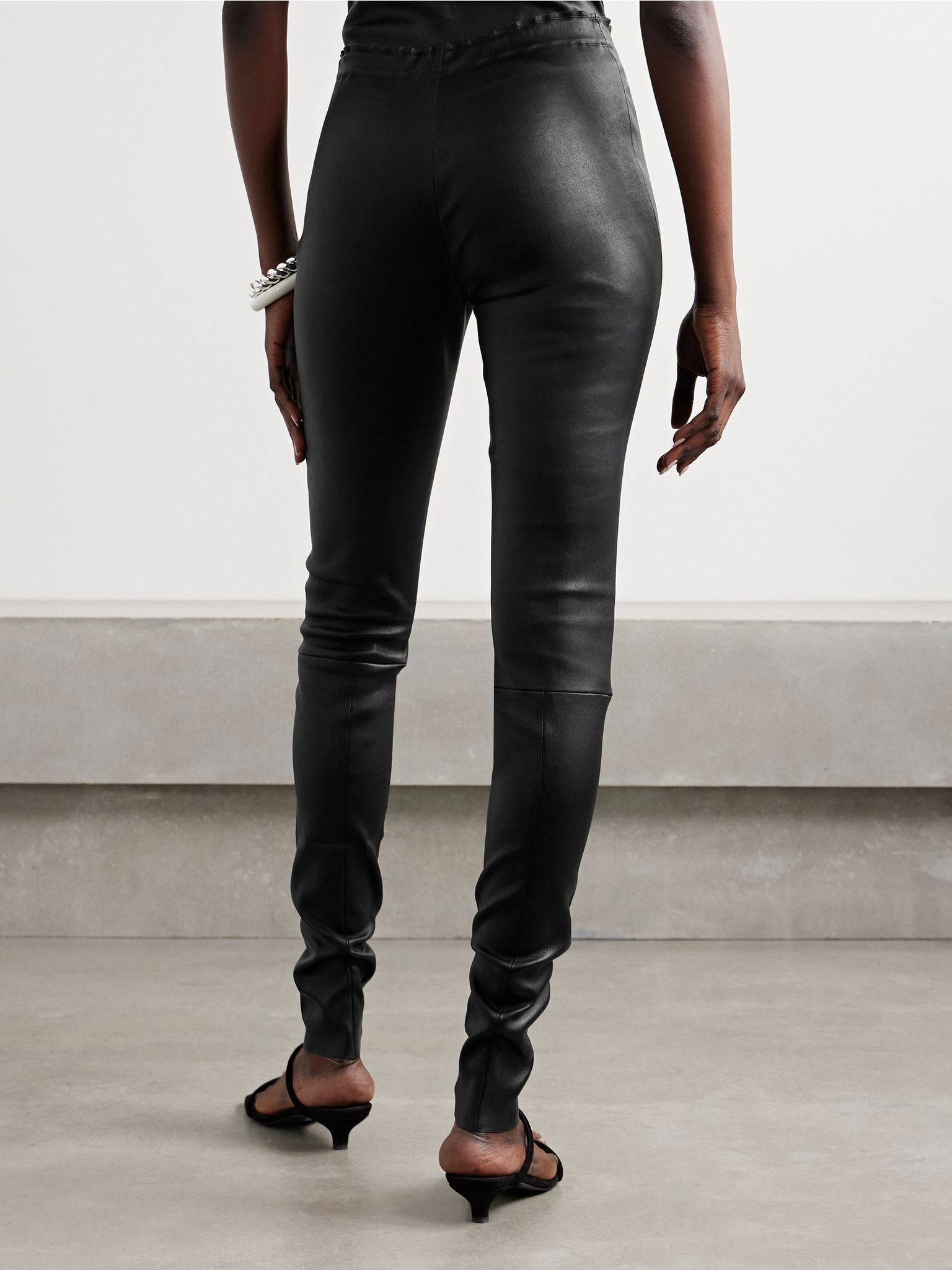 Carolyn leather leggings Black - 4