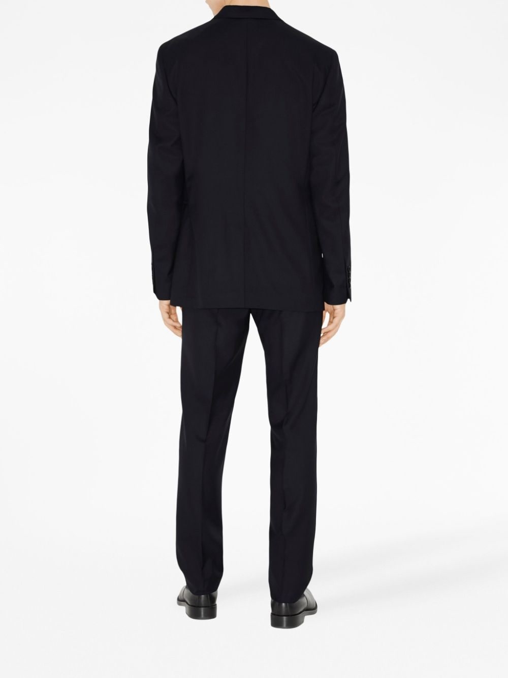 notched-collar single-breasted blazer - 4