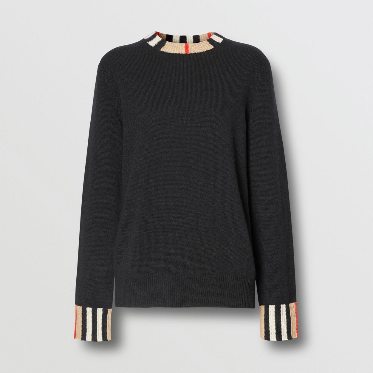 Icon Stripe Trim Cashmere Sweater - 1