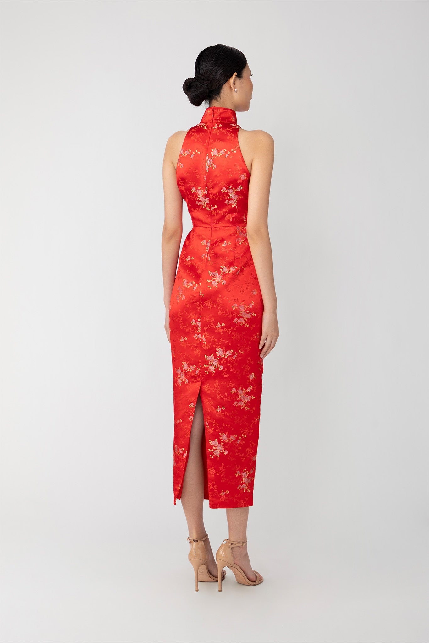 JILL CHINESE JACQUARD PENCIL DRESS - 4