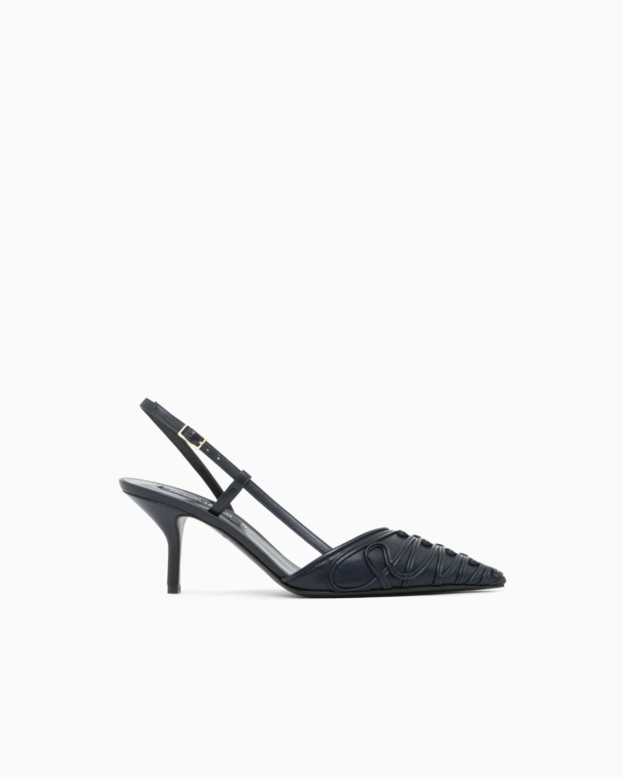 DECOLLETE SHOE WITH CORNELY DETAILS AND LEATHER UPPER - 1