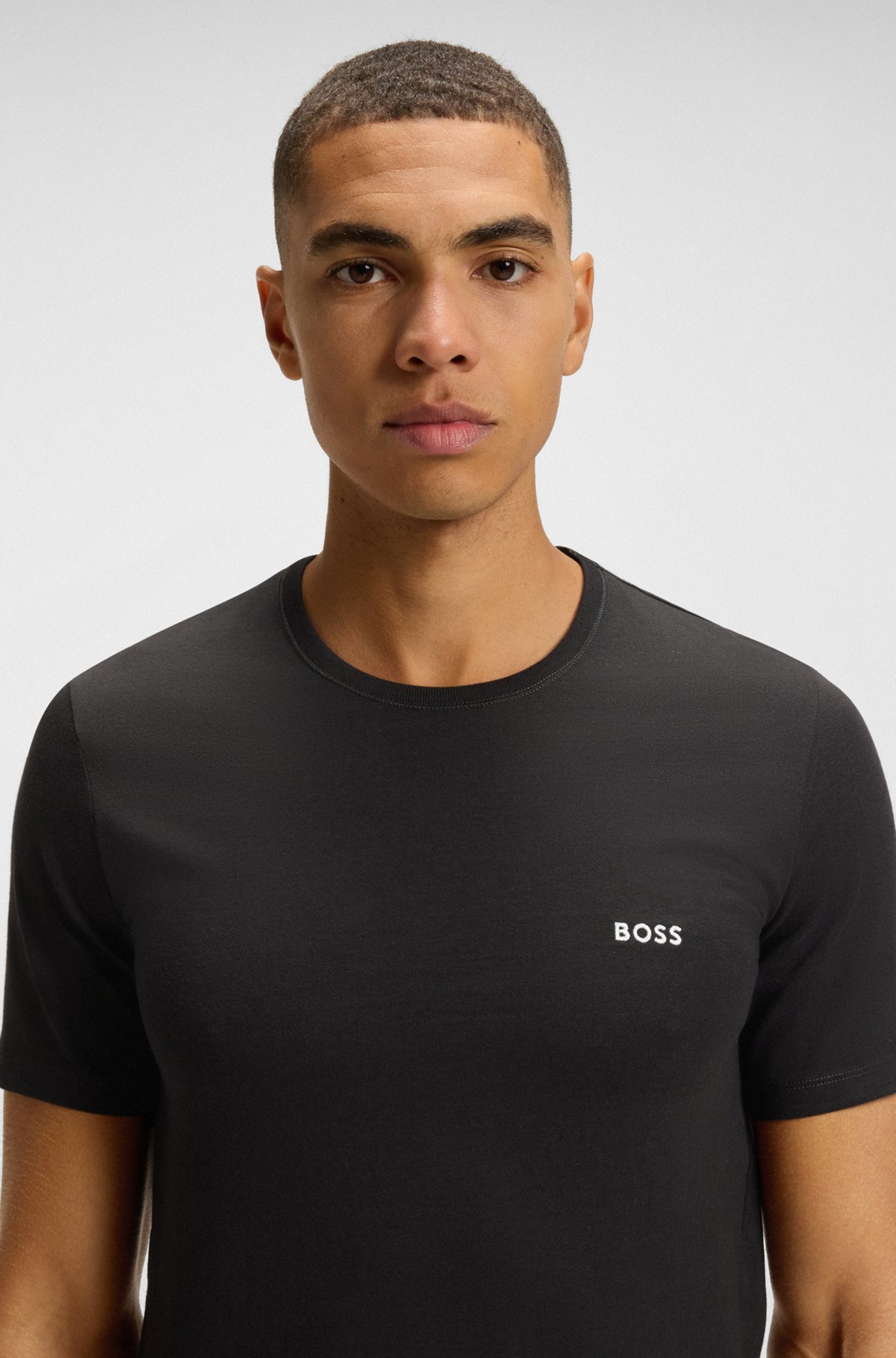 THREE-PACK OF COTTON UNDERWEAR T-SHIRTS WITH LOGO EMBROIDERY - 4