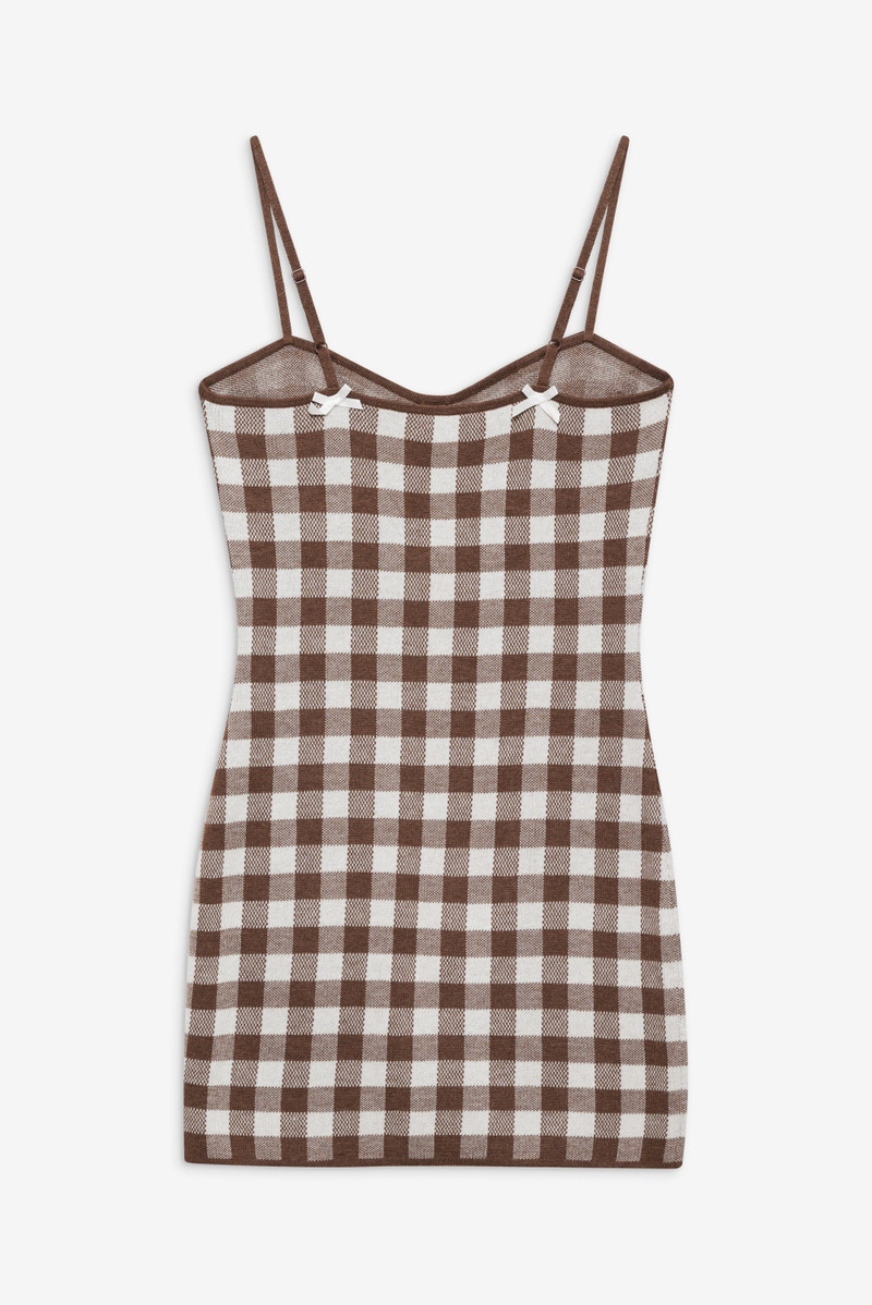 For Love & Lemons Gingham Knit Mini Dress outlook