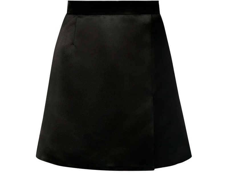 Mini a-line satin skirt 1
