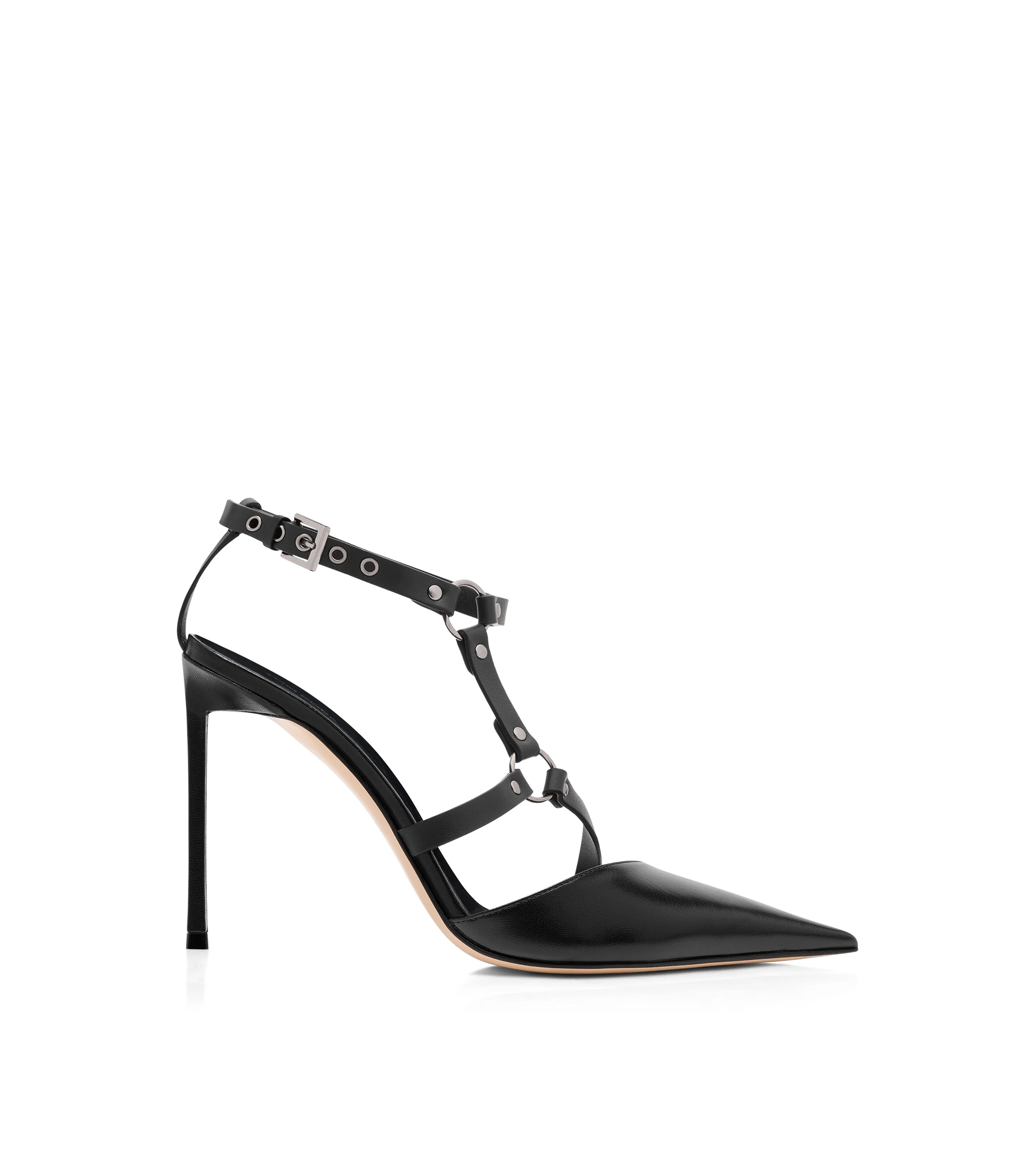 SHINY LEATHER BOUND PUMP - 1