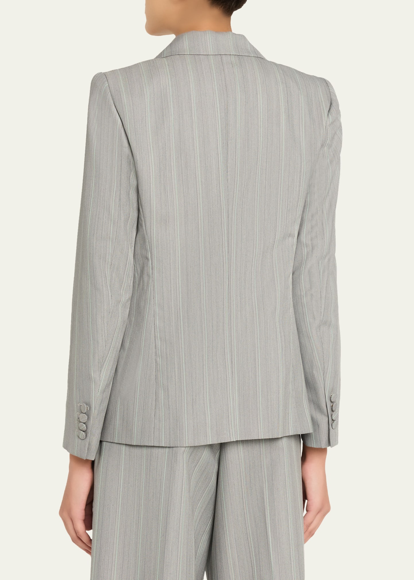 Beaura Pinstripe Double-Breasted Blazer - 3