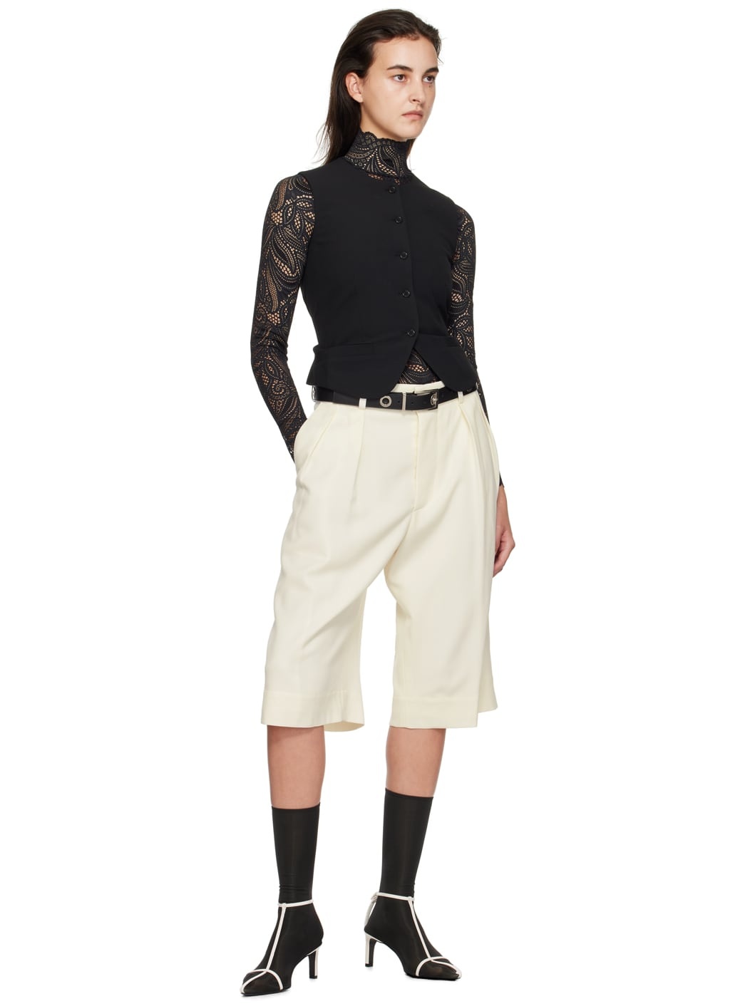 Black Eyelet Belt - 3