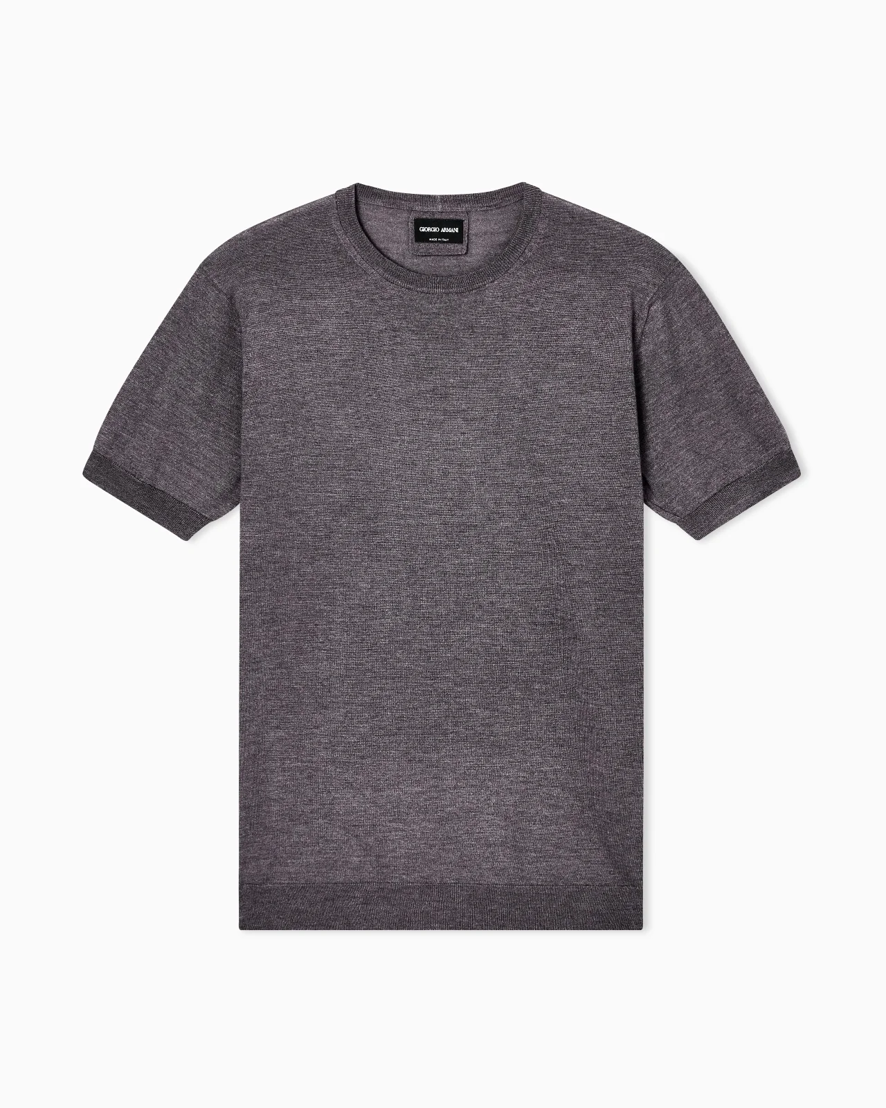 SHORT-SLEEVED, CREW-NECK JUMPER IN SILK AND COTTON - 1