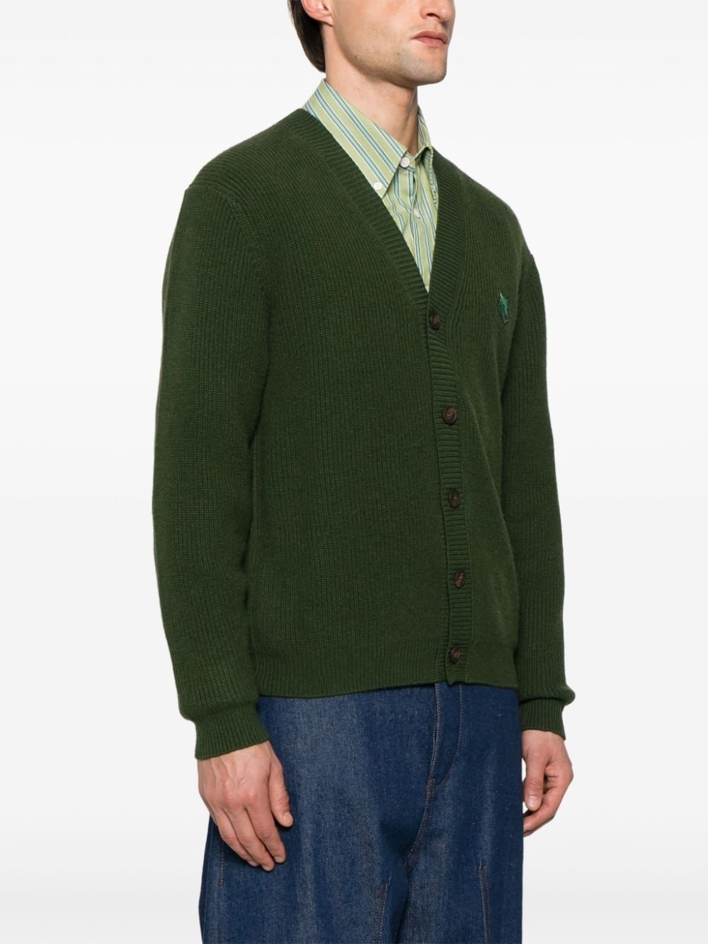 Fox-patch cardigan - 3
