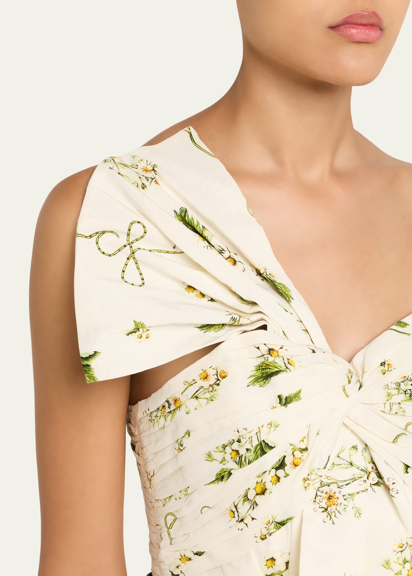 Botanical Utopia Asymmetric Bow Top - 5