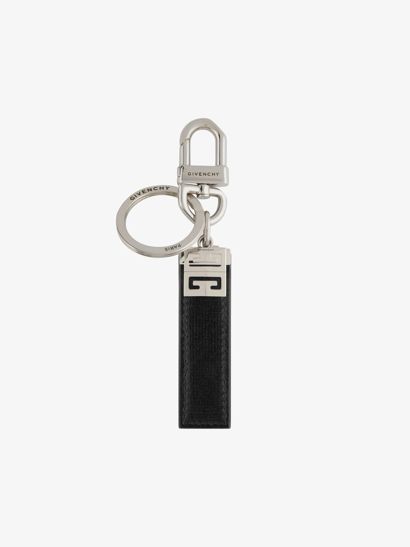 KEYRING IN METAL AND 4G CLASSIC LEATHER 1