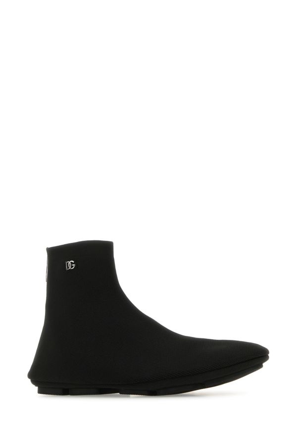 Black polyester ankle boots - 2