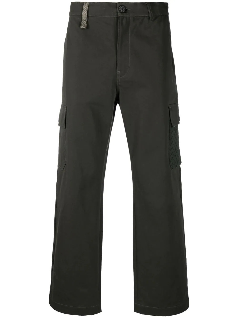 straight-leg cargo pocket trousers - 1