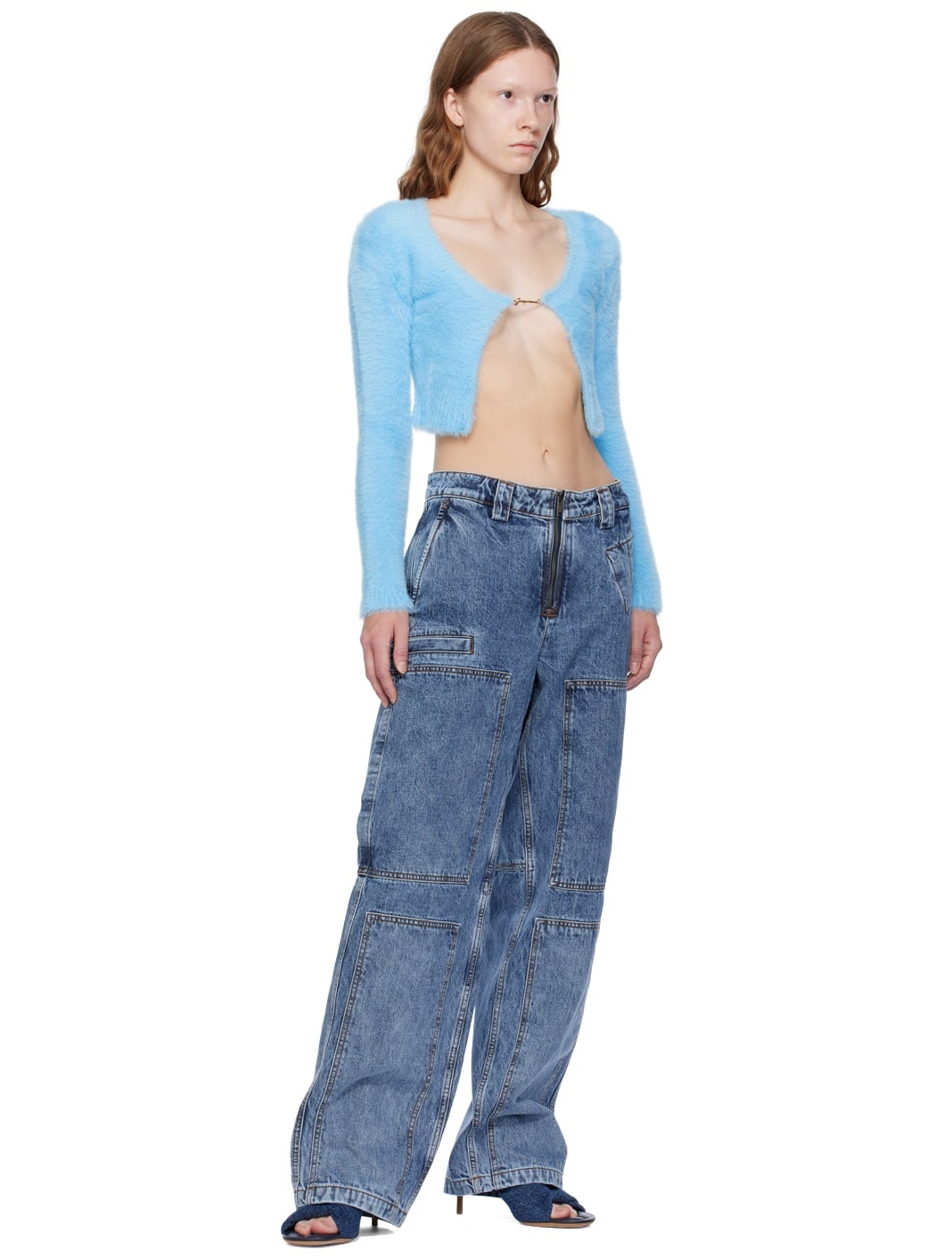 Blue Le Chouchou 'La Maille Neve Manches Longues' Cardigan - 4