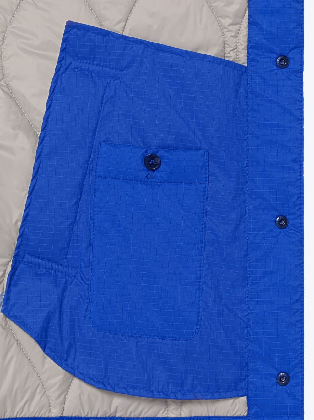 TEEMING BLUE NYLON QUILTED COACH JACKET - 6