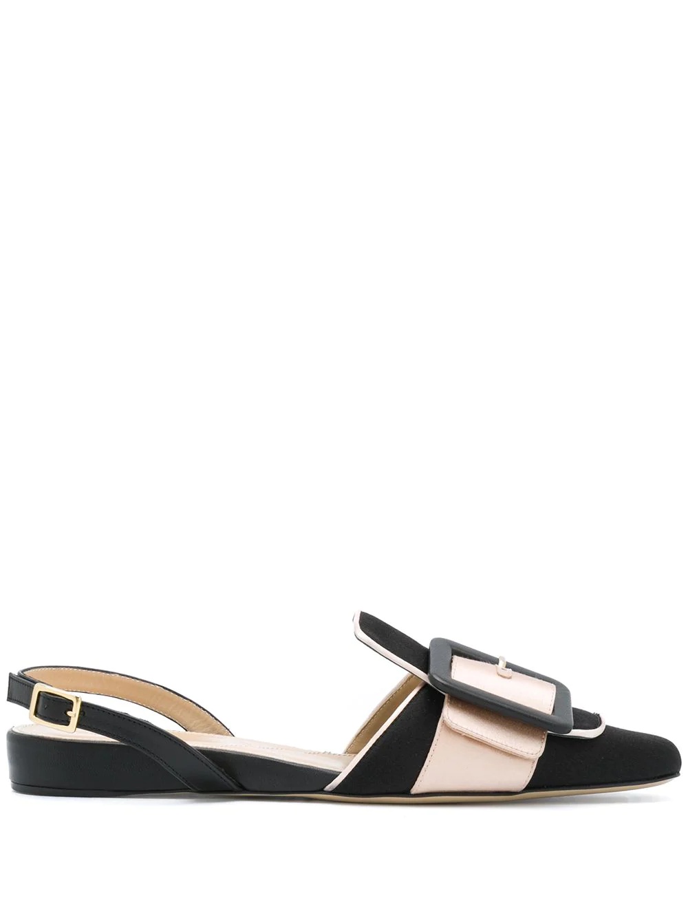 buckle slingback flat pumps - 1