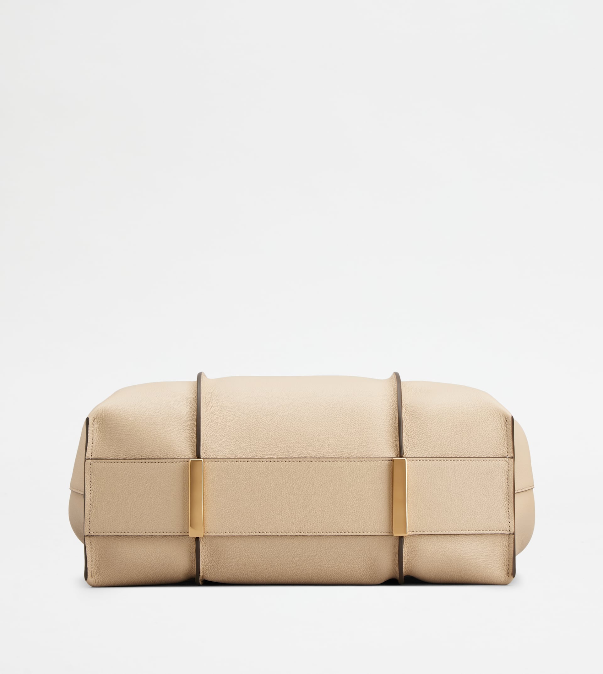 T TIMELESS SHOPPING BAG IN LEATHER MEDIUM - BEIGE - 3