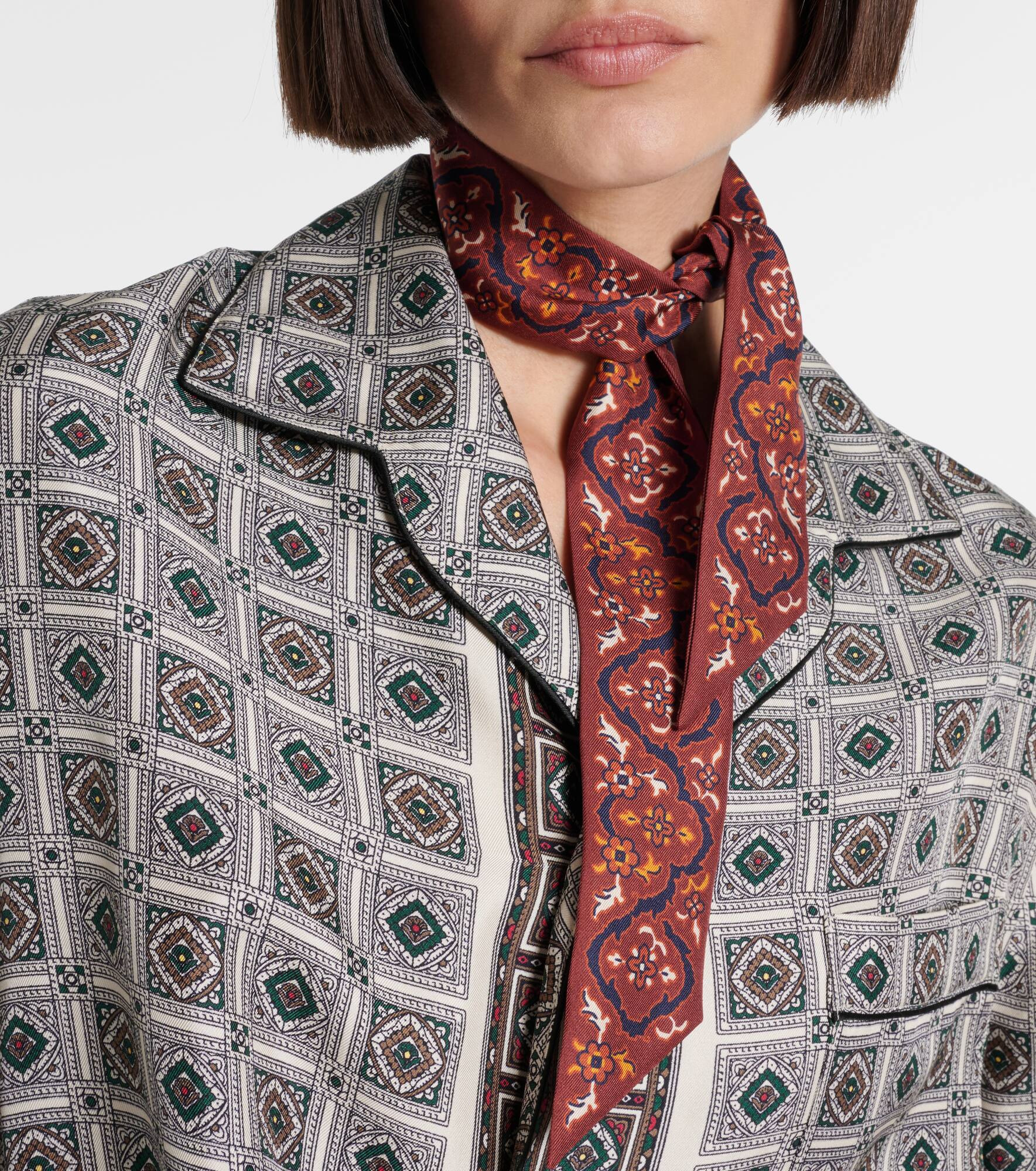 Printed silk scarf - 2