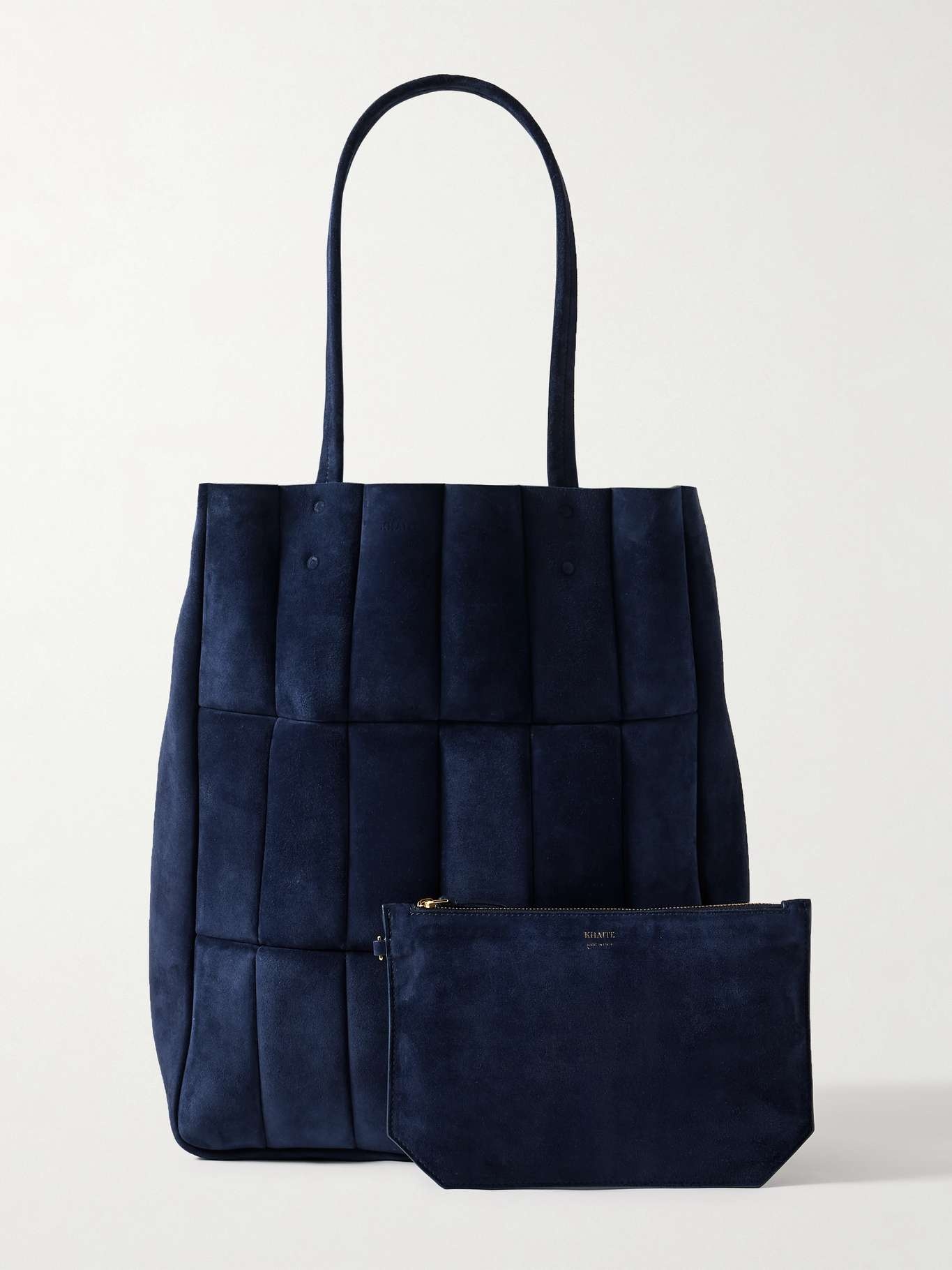 Zoe quilted suede tote - 5