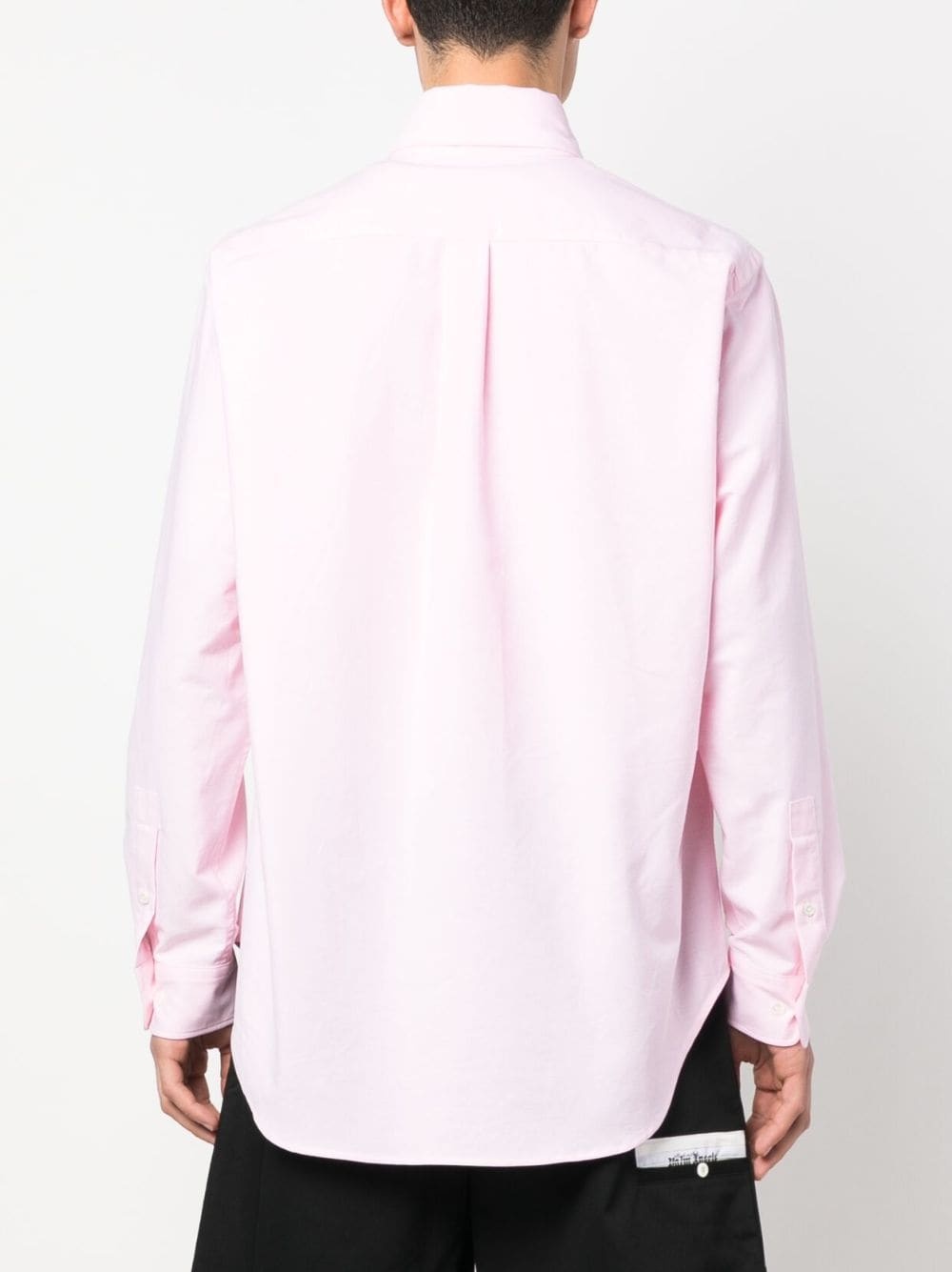 logo-patch cotton shirt - 4