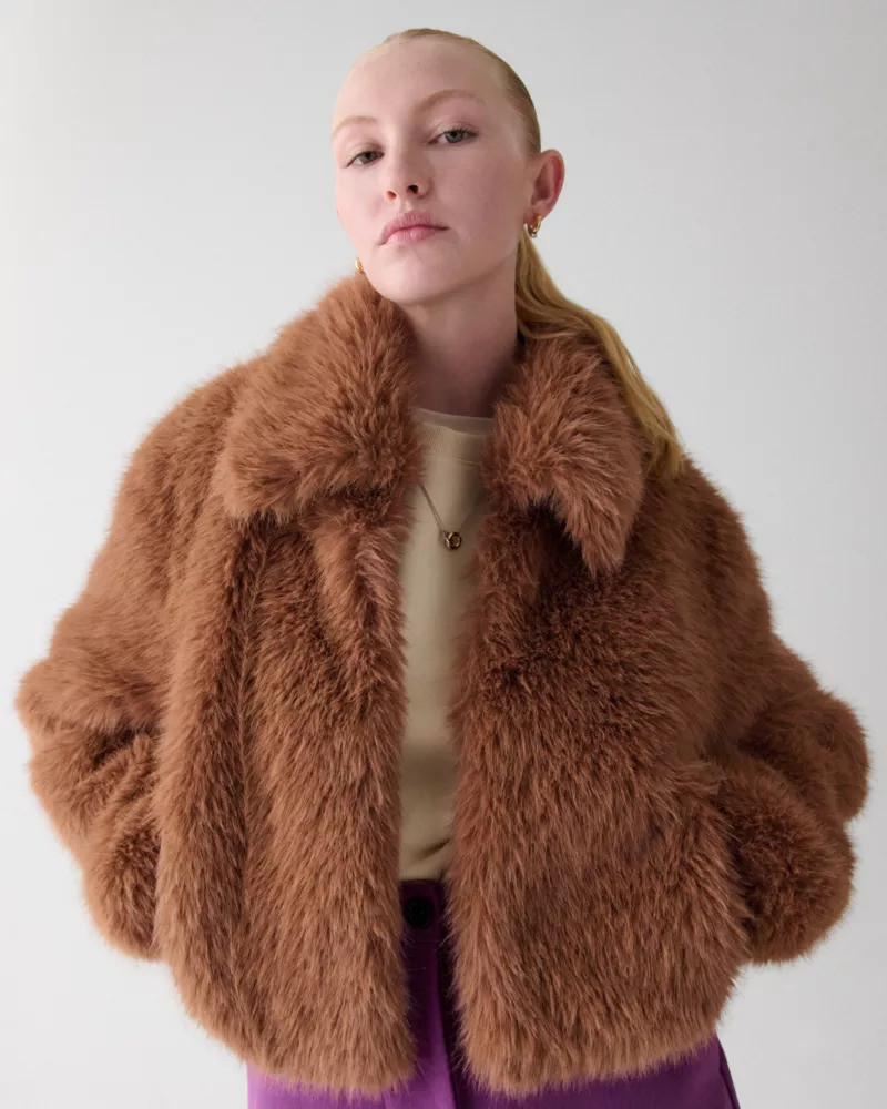 kate spade Faux Fur Jacket outlook