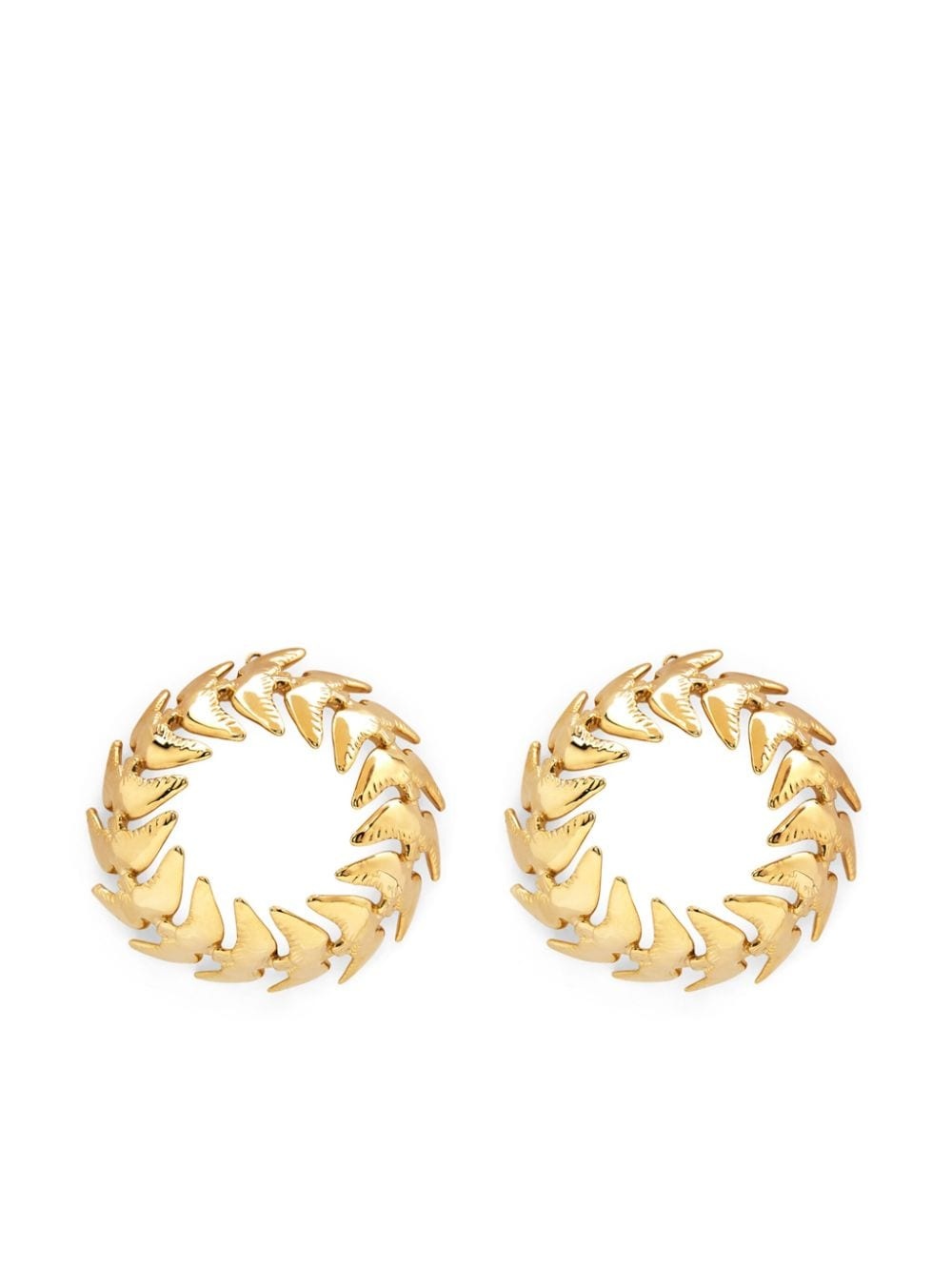 XL Bird Chain hoop earrings - 1