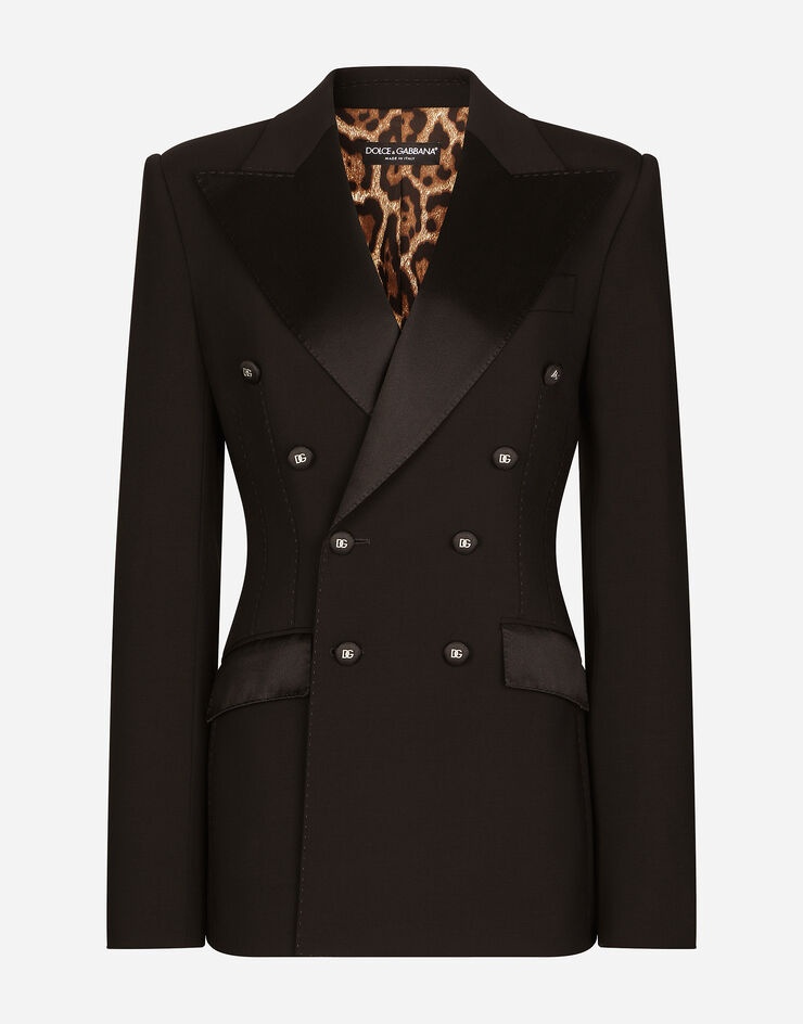 Satin and duchesse tuxedo jacket - 1