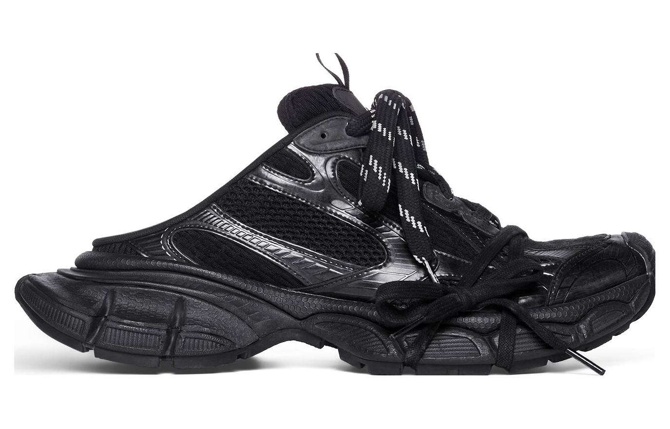 (WMNS) Balenciaga 3XL Mules 'Black Mesh and Polyurethane' 742682W3XL11010 - 2
